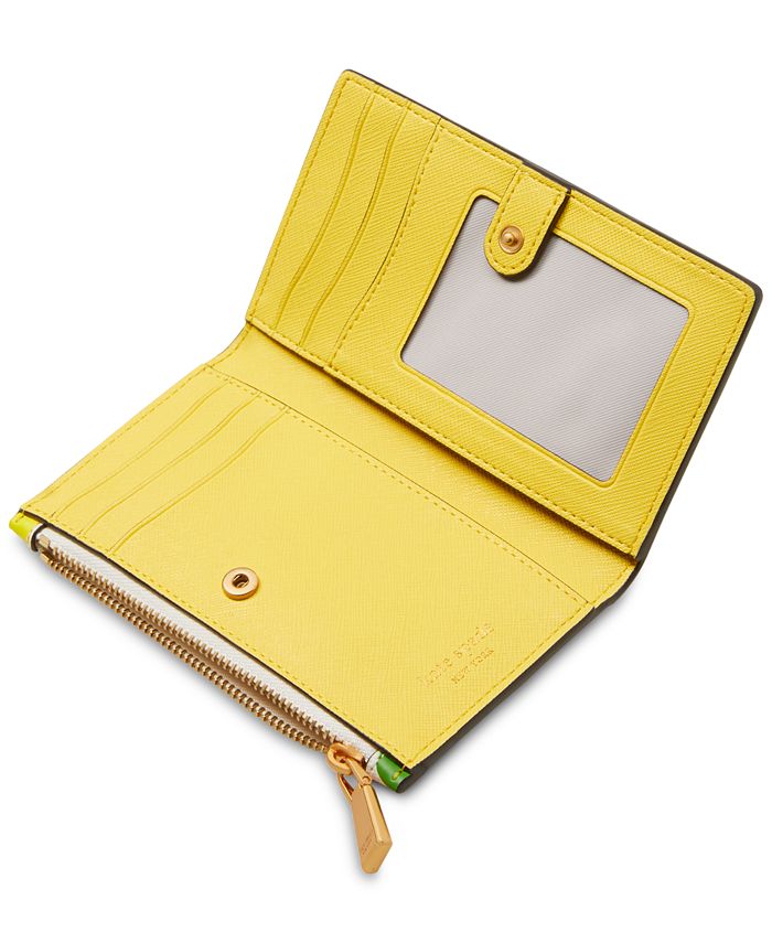 Kate Spade New York Morgan Lemon Toss Embossed Saffiano Leather Slim Bifold Wallet Macys 3845