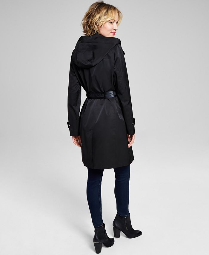 Michael Kors Women s Petite Hooded Belted Trench Coat Created for