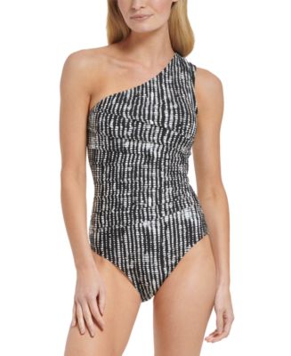 Calvin Klein Leopard One-Shoulder Bikini Top - Macy's