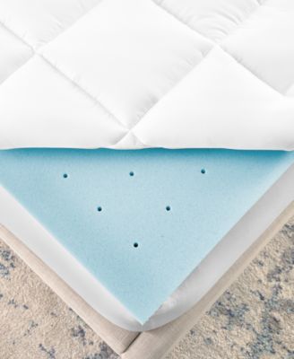 4" Hybrid Fiber and Memory Foam Mattress Topper, California King, Exclusively at Macy’s