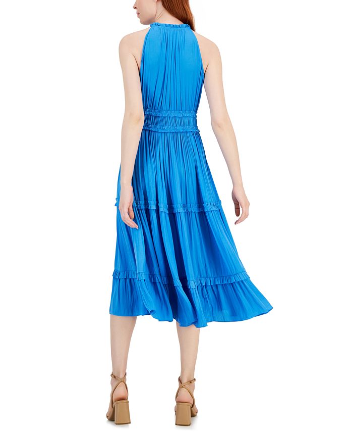 T Tahari Women's Plus Sleeveless Smocked Cotton Midi Dress main image 0