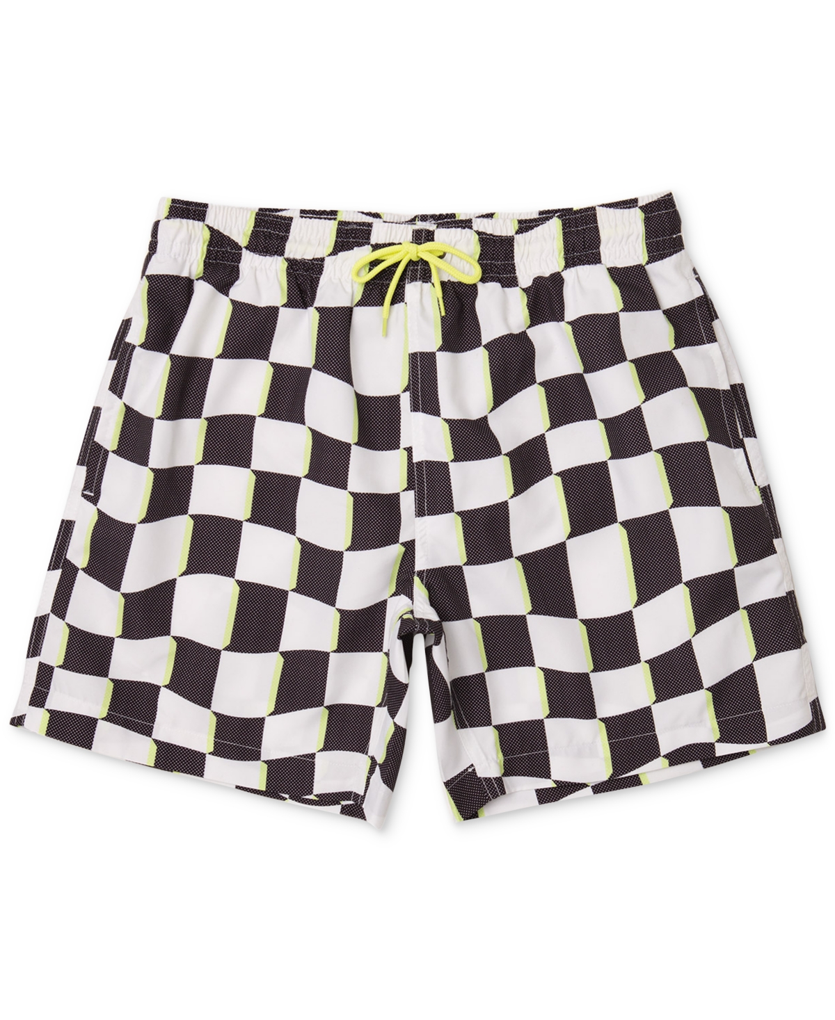 Trunks Surf & Swim Co. Sano 6 Checkered Swim Shorts In Black