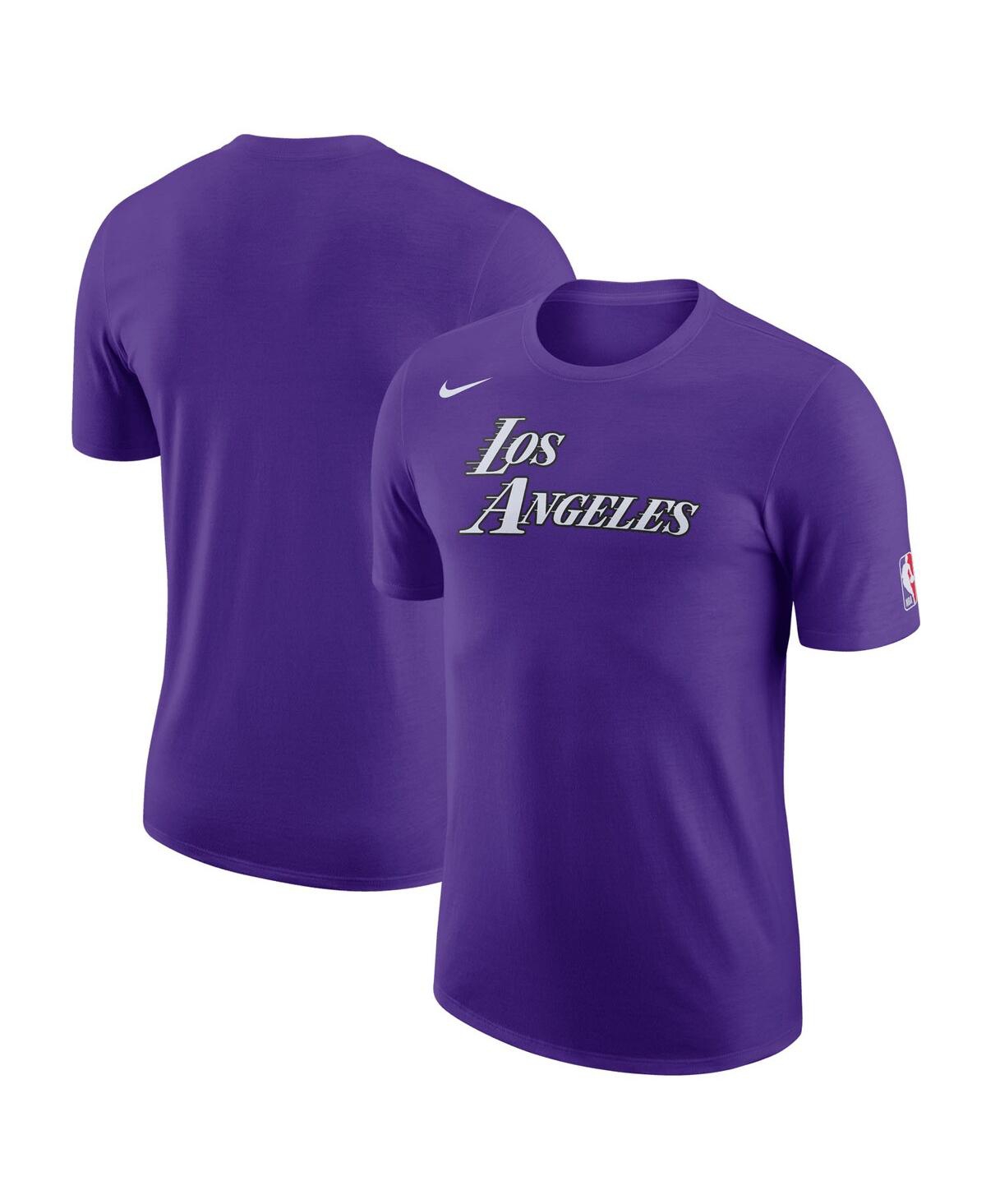 Shop Nike Men's  Purple Los Angeles Lakers 2022/23 City Edition Essential Logo Performance T-shirt
