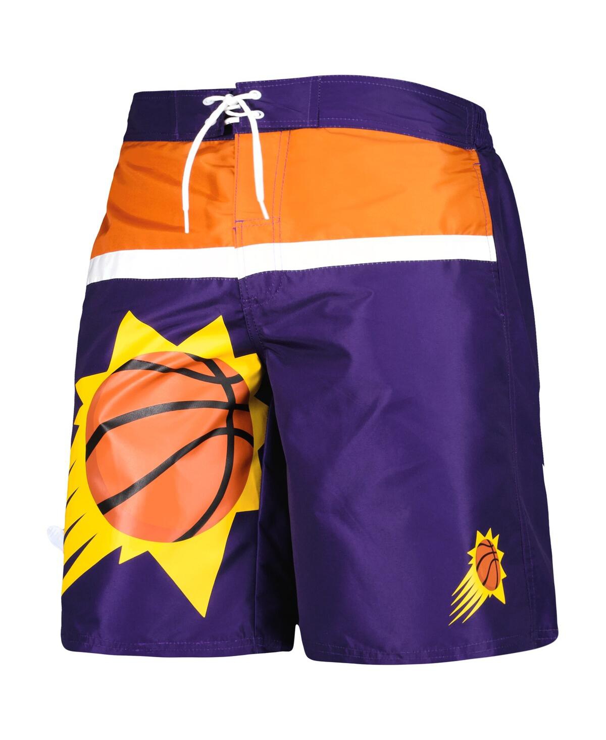 Shop G-iii Sports By Carl Banks Men's  Purple Phoenix Suns Sea Wind Swim Trunks