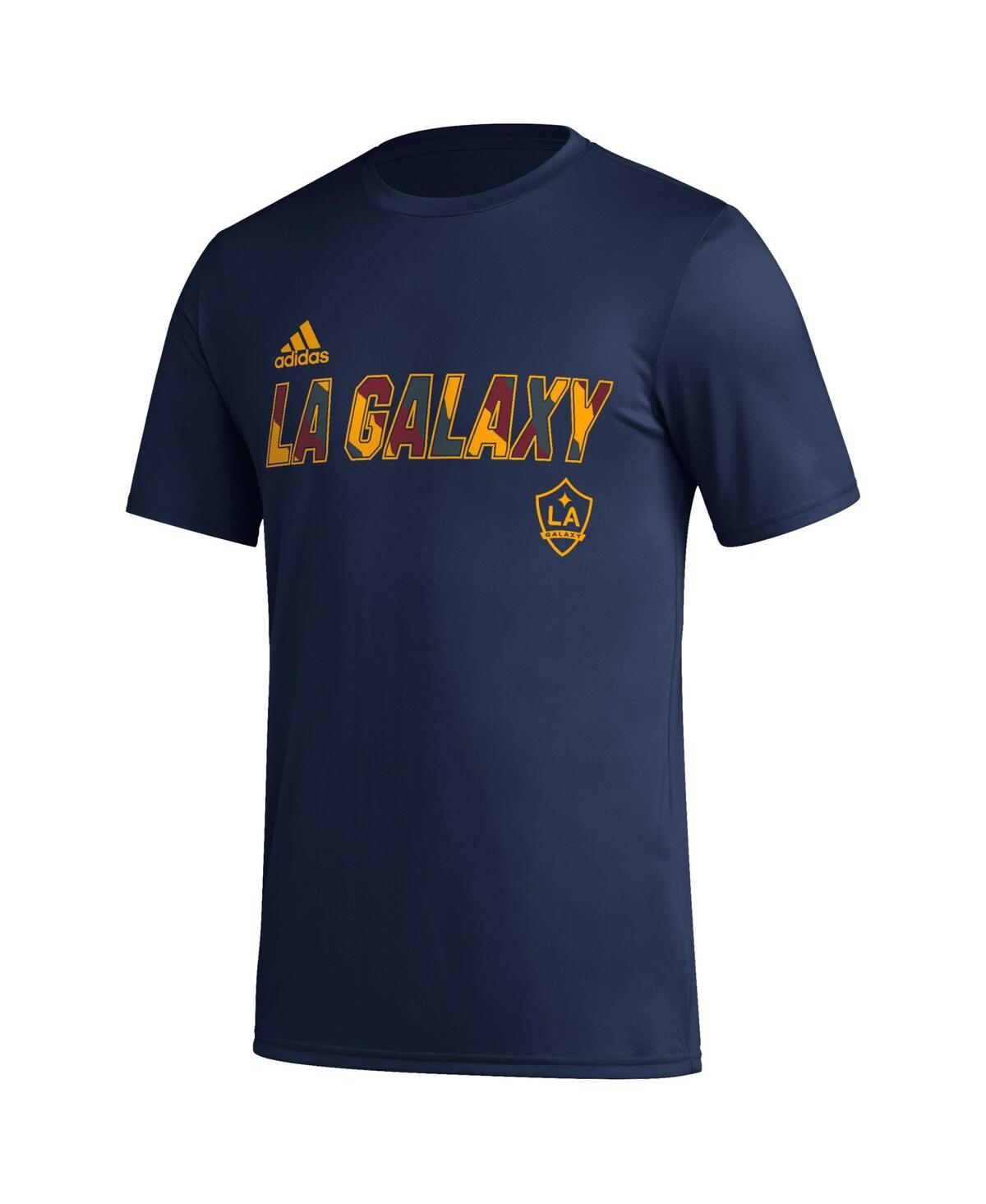 Shop Adidas Originals Men's Adidas Navy La Galaxy Team Jersey Hook Aeroready T-shirt