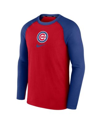Men's Red Chicago Cubs Authentic Collection Game Raglan Performance Long Sleeve T-shirt