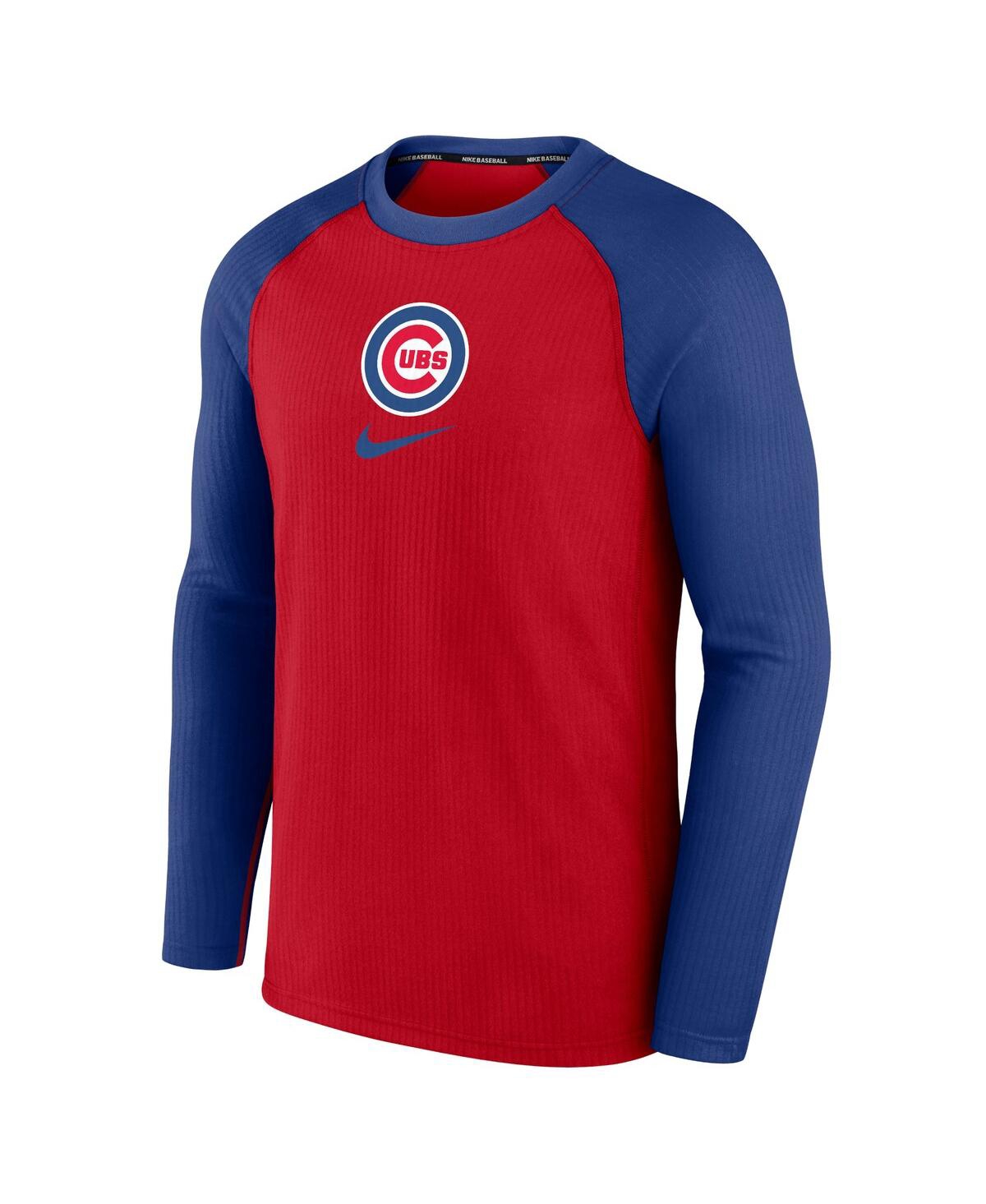 Shop Nike Men's  Red Chicago Cubs Authentic Collection Game Raglan Performance Long Sleeve T-shirt