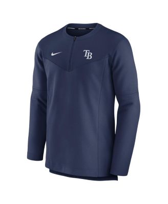 Men's Navy Tampa Bay Rays Authentic Collection Game Time Performance Half-Zip Top