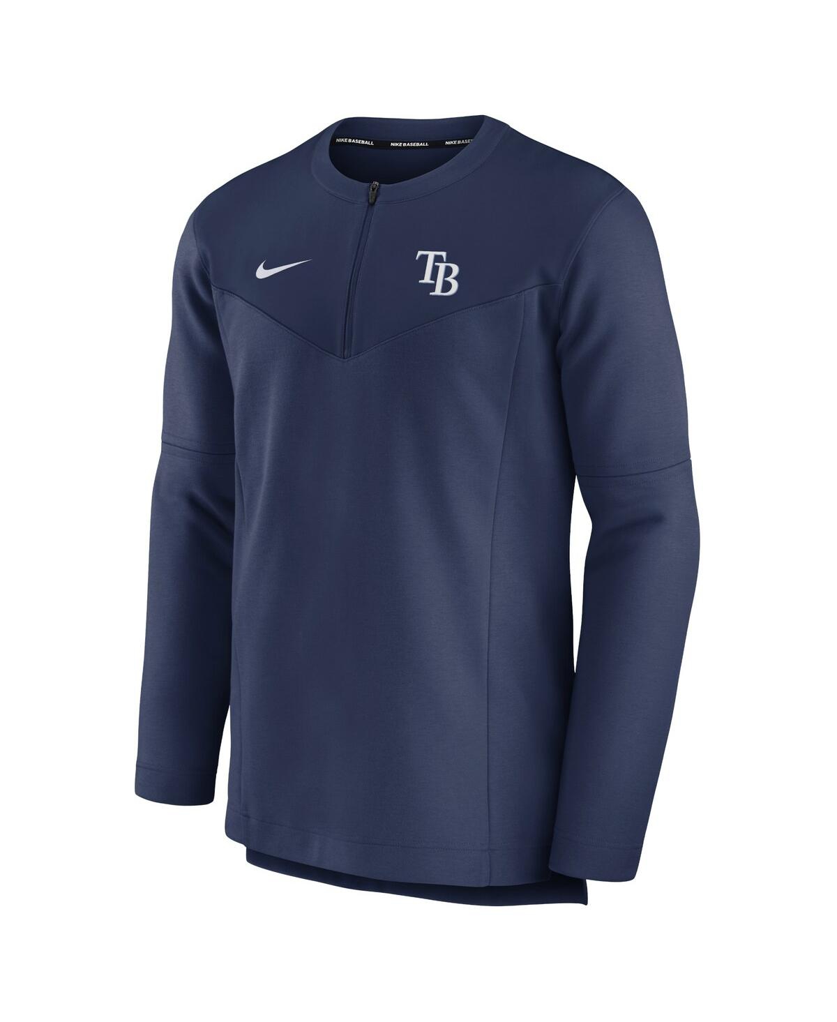 Men's NikeTampa Bay Rays Authentic Collection Game Time Performance Half-Zip Top - Navy