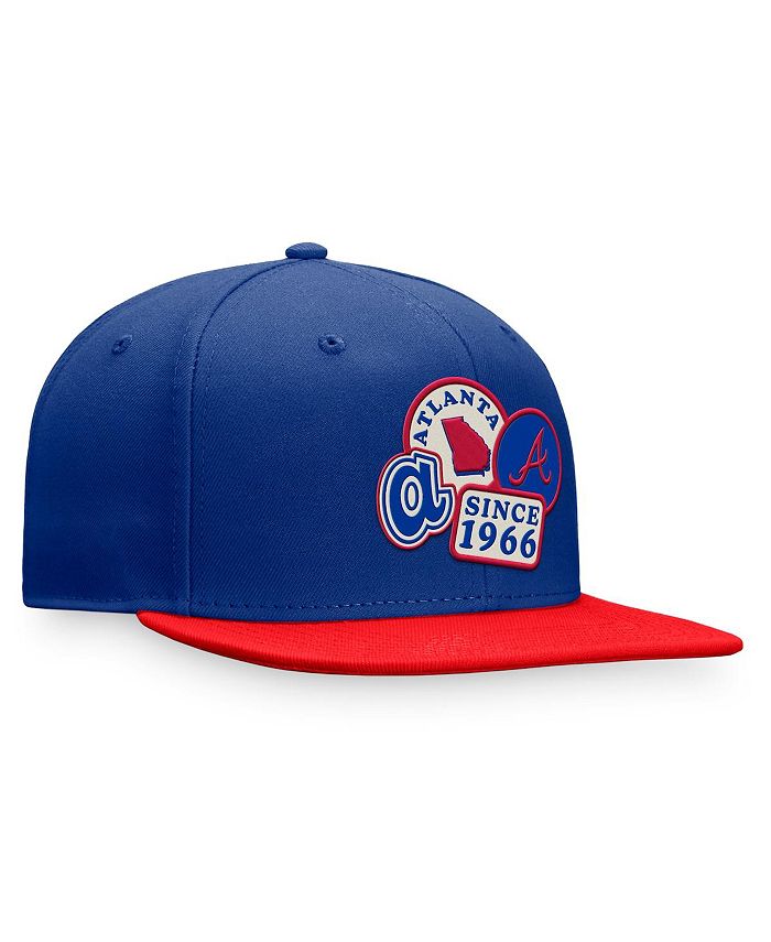 Fanatics Men's Branded Royal, Red Atlanta Braves Heritage Patch Fitted