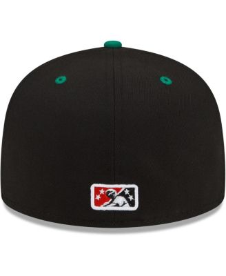 Men's Black Albuquerque Isotopes Green Chile Cheeseburgers Theme Night 59FIFTY Fitted Hat