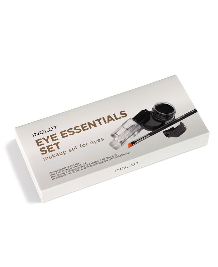 INGLOT Eye Essential Set Duraline with AMC Eyeliner Gel 77 and Makeup