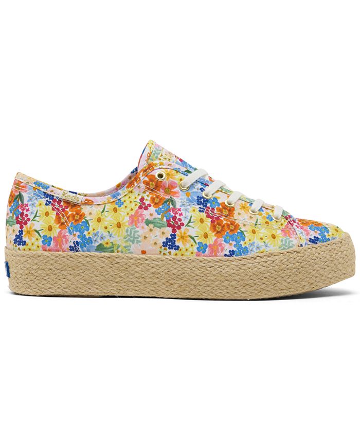 Keds Women's x Rifle Paper Co Triple Kick Jute Margaux Platform Casual