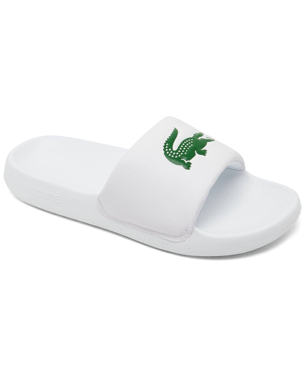 Romantiek gordijn Ik heb het erkend Lacoste Women's Croco 1.0 Synthetic Slide Sandals From Finish Line In  White/green | ModeSens