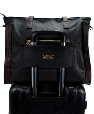 Rose Faux Leather Tote Weekender Carry-On