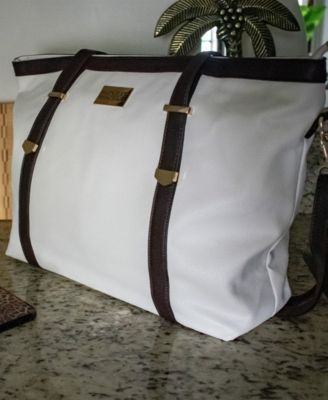 Anna XL Faux Leather Tote Weekender Travel Bag