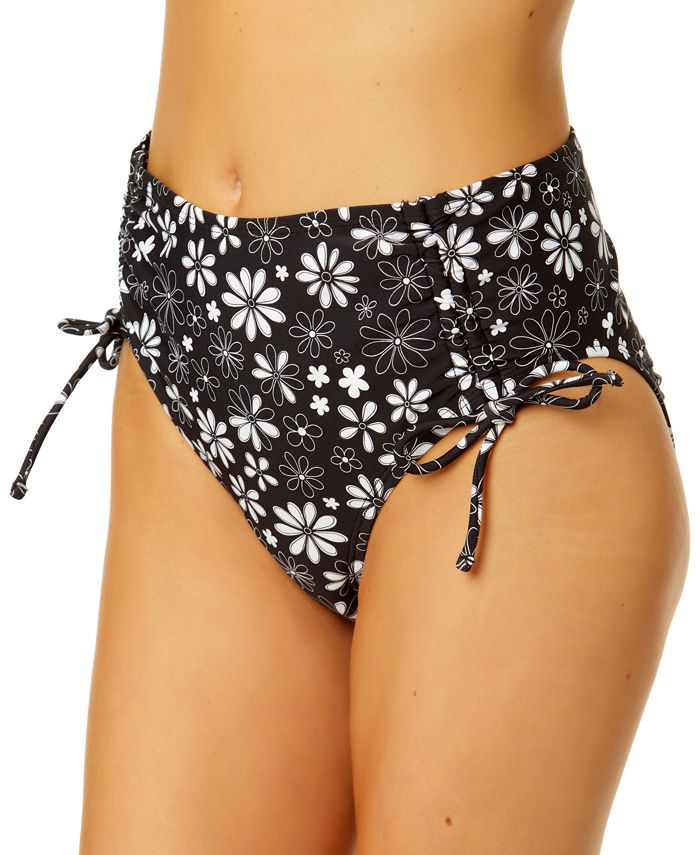 Salt + Cove Juniors' Coastal Fleurs Cinched HighWaist Bikini Bottoms, Created for Macy's Macy's