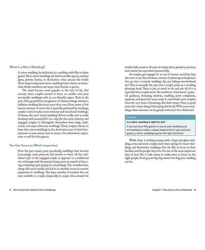 Barnes & Noble The Everything Guide to Micro Weddings The Ultimate