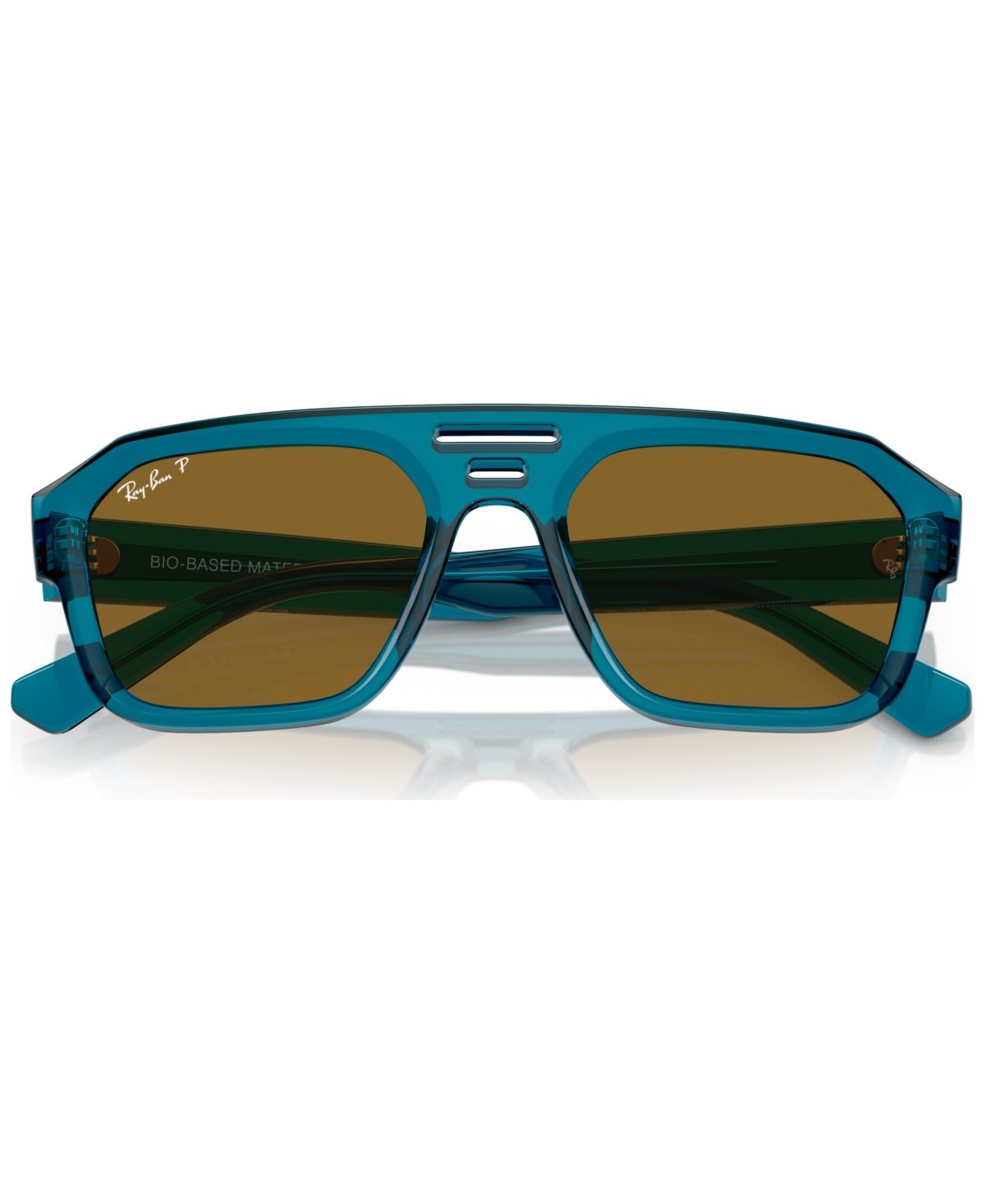 Shop Ray Ban Unisex Polarized Sunglasses, Corrigan In Transparent Light Blue