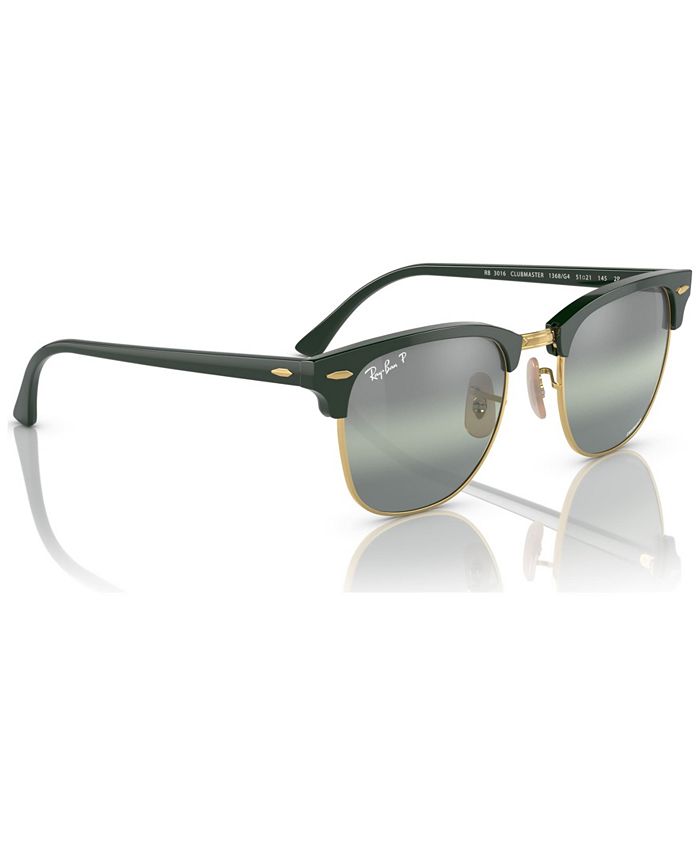 RayBan Unisex Polarized Sunglasses, Clubmaster Chromance Macy's