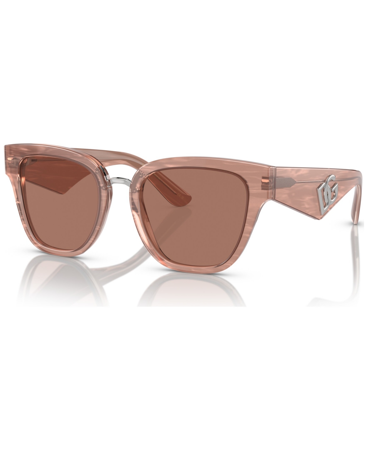 Dolce & Gabbana Dg4437 Butterfly-frame Acetate Sunglasses In Fleur Caramel