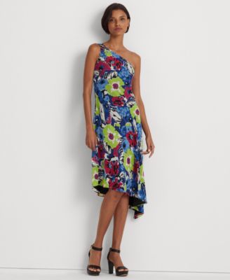 Lauren Ralph Lauren - Women's Floral Georgette One-Shoulder Dress