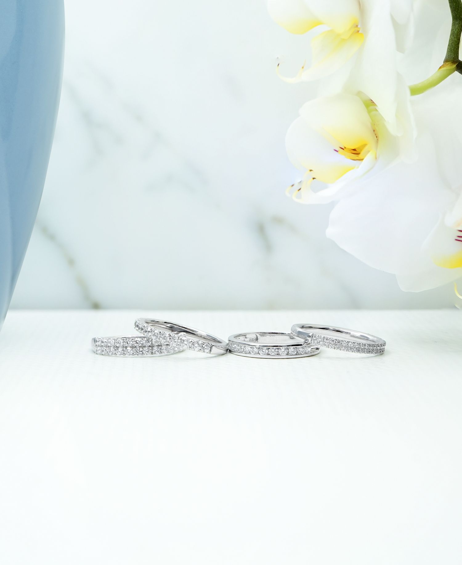 Diamond Double Row Band (3/4 ct. t.w.) in Platinum