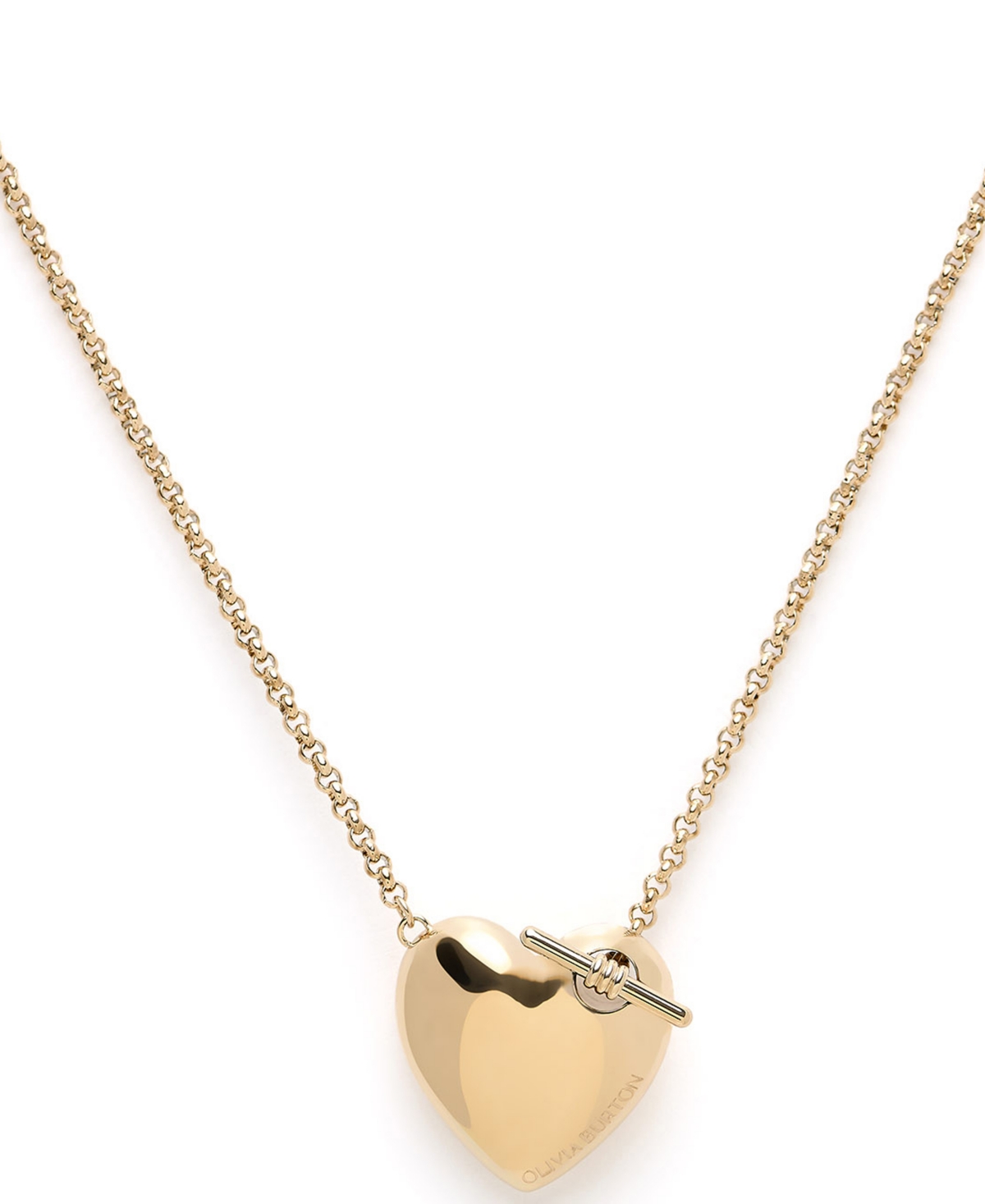 Olivia Burton 18k Gold-plated Knot Heart Necklace In Gold-tone