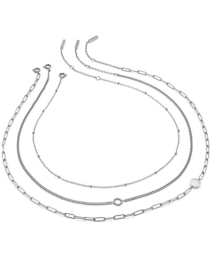 Olivia Burton Silver Tone Layered Necklace Macy s