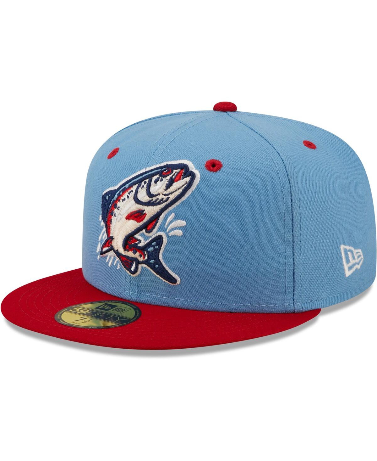 Men's New Era Light Blue Spokane Indians Alternate Authentic Collection 59FIFTY Fitted Hat - Light Blue