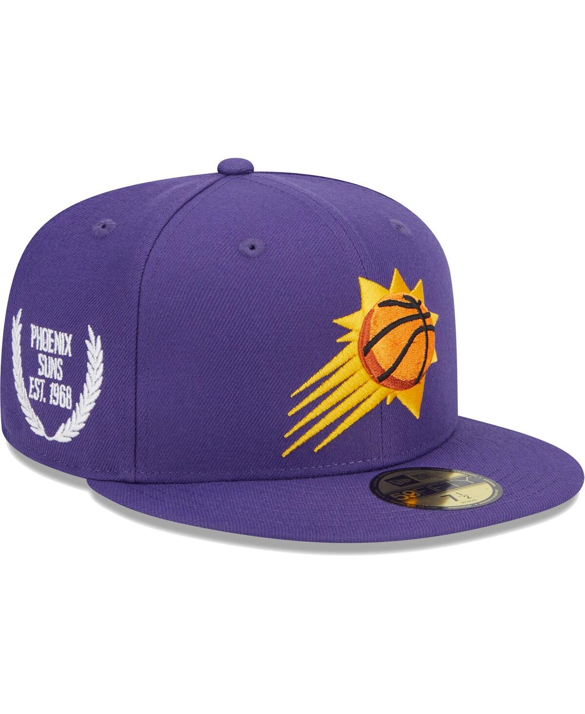 Shop New Era Men's  Purple Phoenix Suns Camo Undervisor Laurels 59fifty Fitted Hat