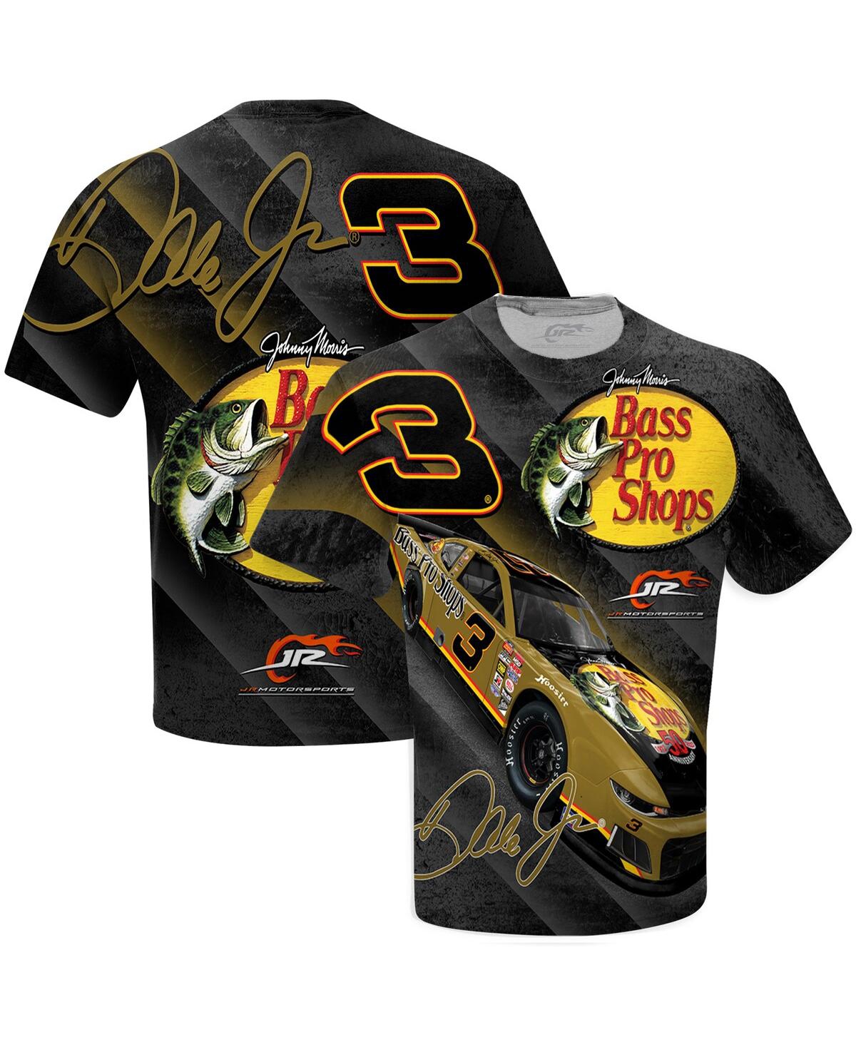Men's Jr Motorsports Official Team Apparel Black Dale Earnhardt Jr. Bass Pro Shops Total Print T-shirt - Black