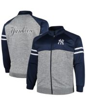 Men's Majestic Navy/Gray New York Yankees Iconic Full-Zip Hoodie