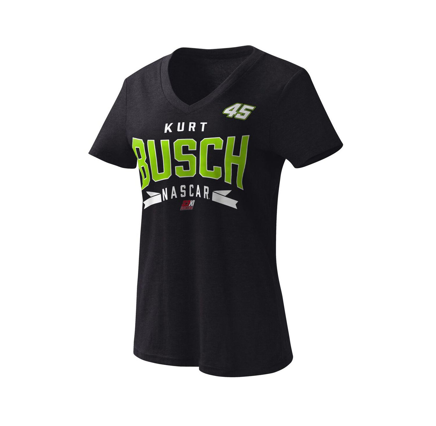 Women's Black Kurt Busch Dream Team V-Neck T-shirt