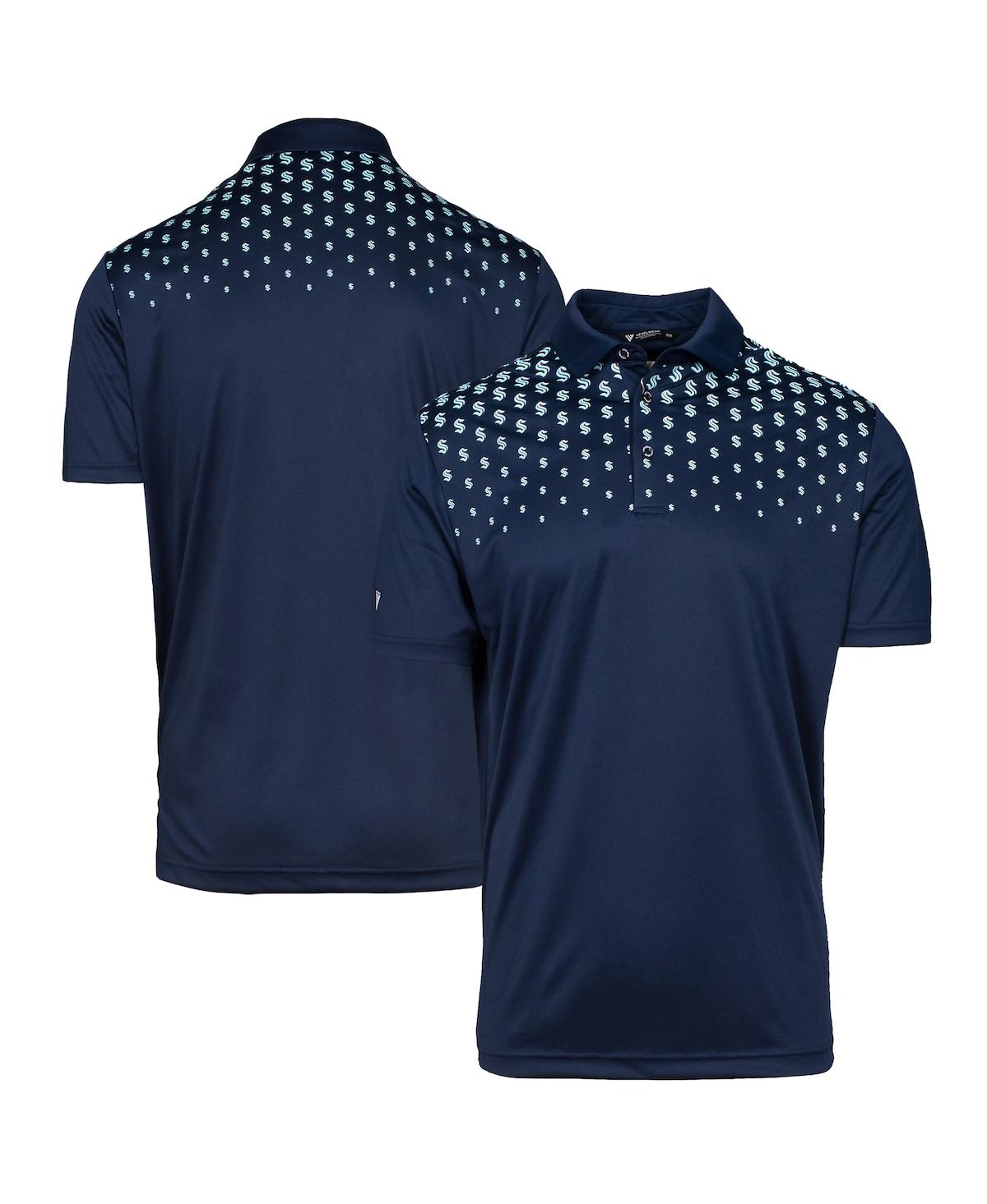 Shop Levelwear Men's  Navy Seattle Kraken Nhl X Pga Original Polo Shirt