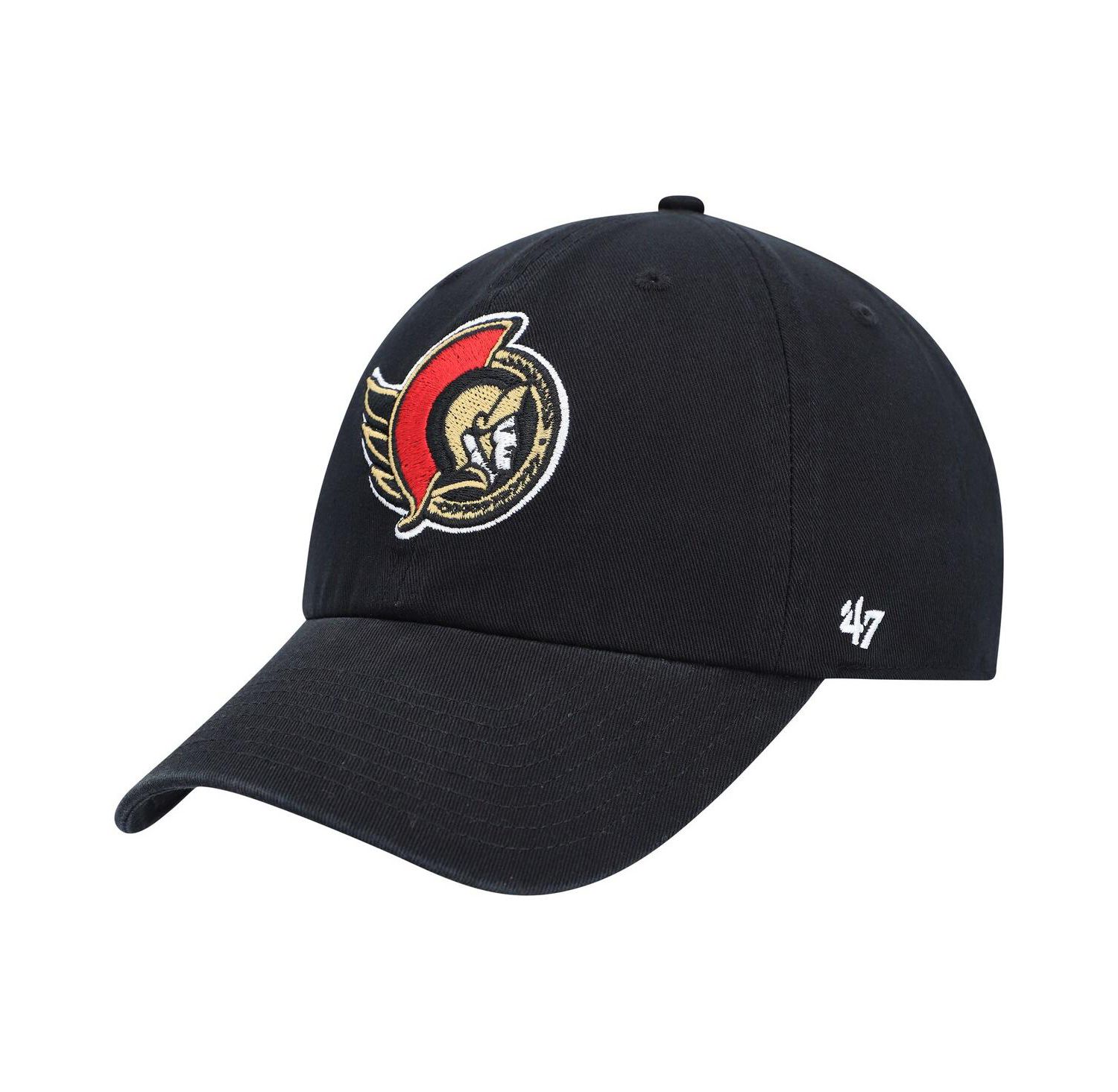 Men's Black Ottawa Senators Clean Up Adjustable Hat