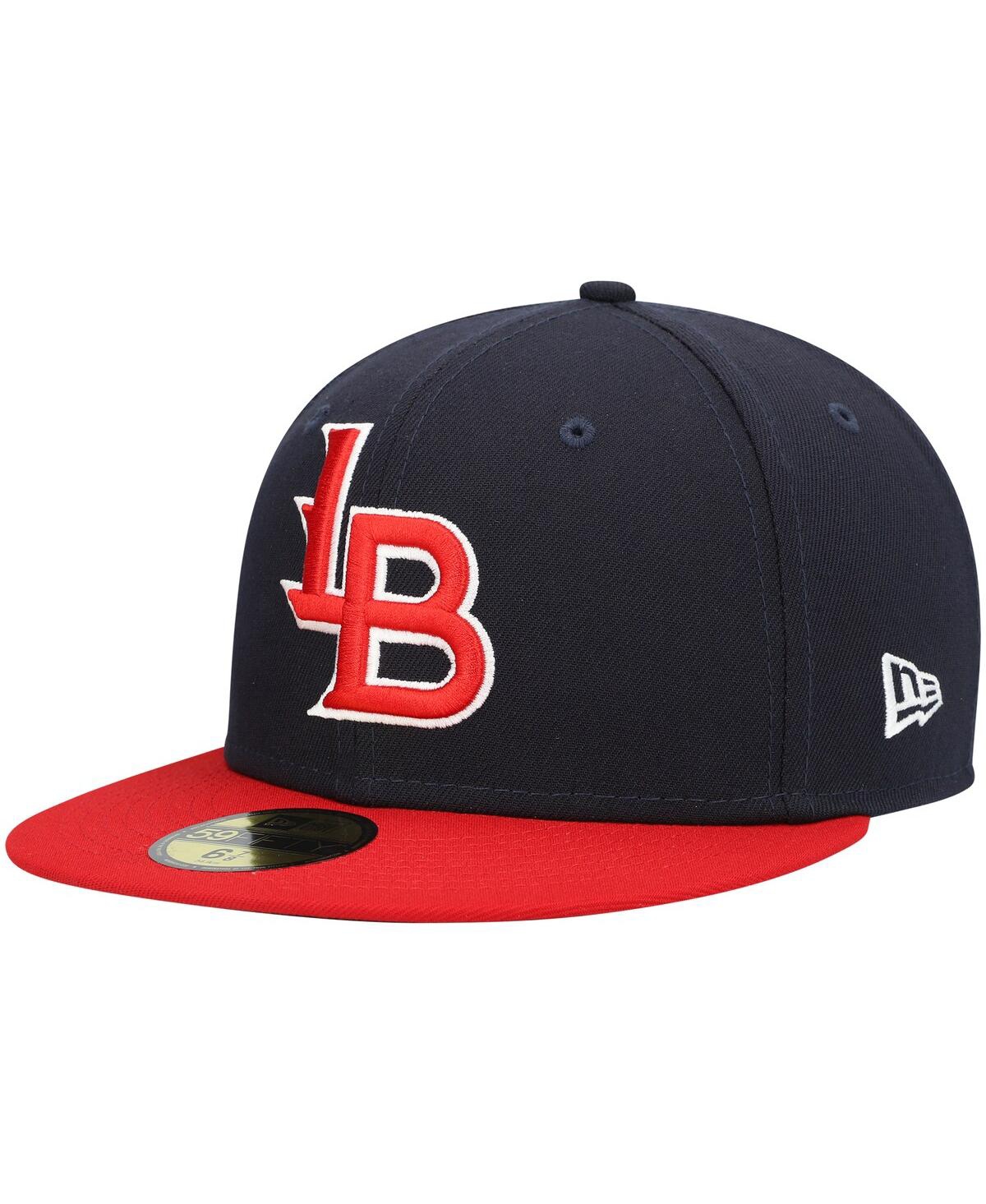 Men's New EraLouisville Bats Authentic Collection Team Alternate 59FIFTY Fitted Hat - Navy