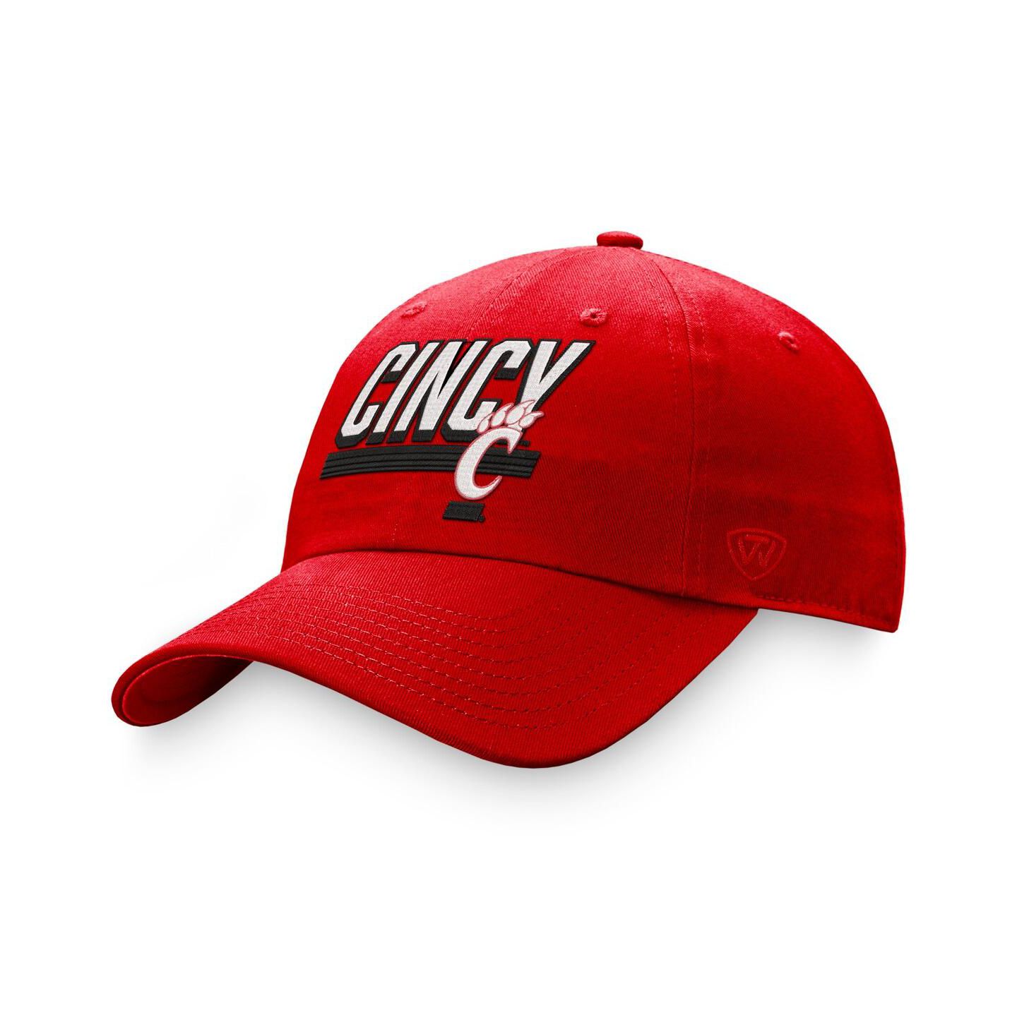 Мужская кепка Top of the World Red Cincinnati Bearcats Slice Adjustable Hat — фото 2