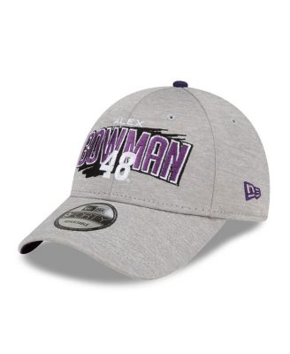 Men's Gray Alex Bowman Name Splash 9FORTY Snapback Adjustable Hat