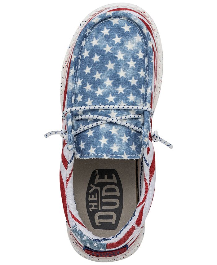 Hey Dude Big Kids Wally Stars and Stripes Casual Moccasin Sneakers from ...