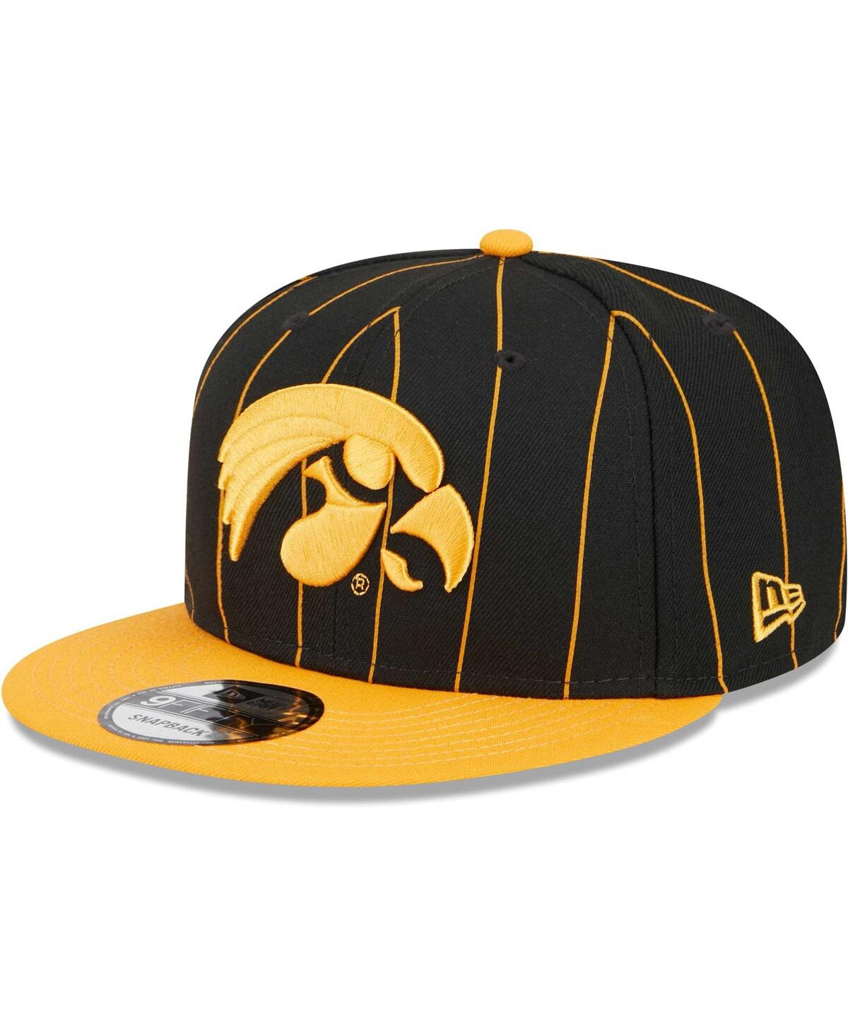 Men's New Era Gold Iowa Hawkeyes Vintage-Like 9FIFTY Snapback Hat - Gold