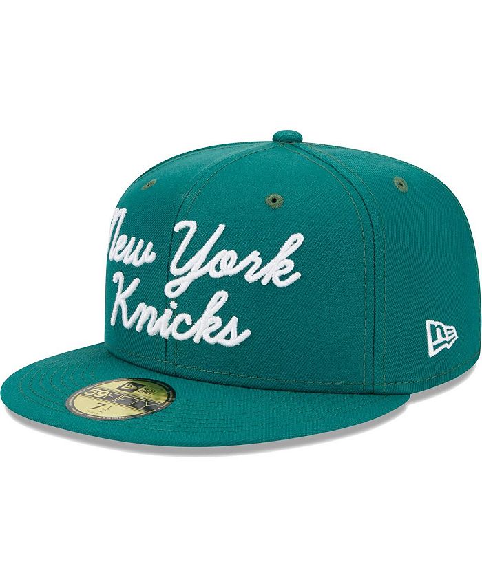 New Era Men's Augusta Green New York Knicks Script 59Fifty Fitted Hat ...