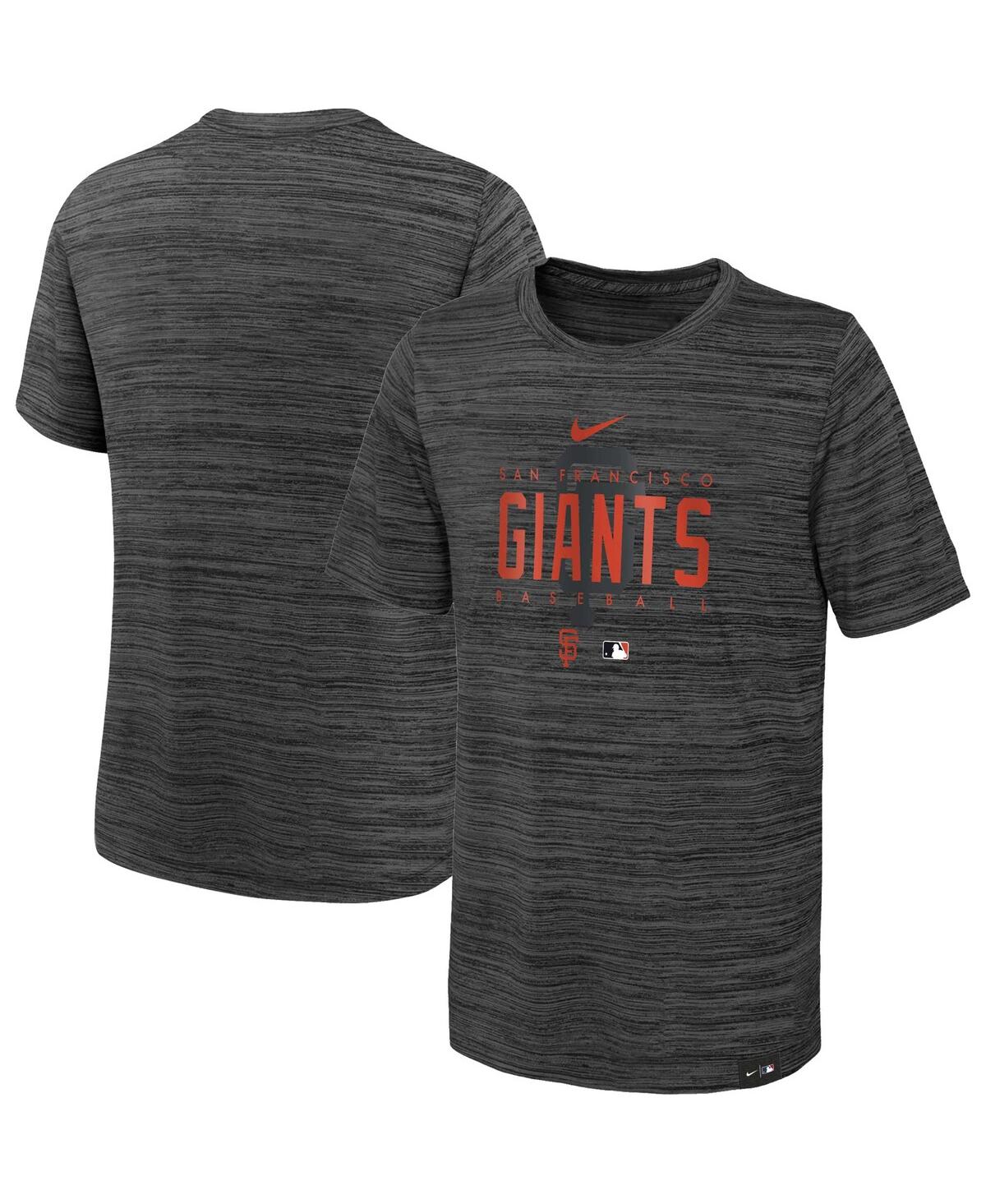 Nike Big Boys And Girls  Black San Francisco Giants Authentic Collection Velocity Practice Performanc In Black