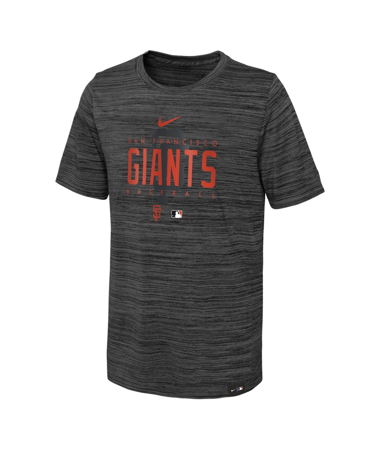 Nike Big Boys And Girls  Black San Francisco Giants Authentic Collection Velocity Practice Performanc In Black