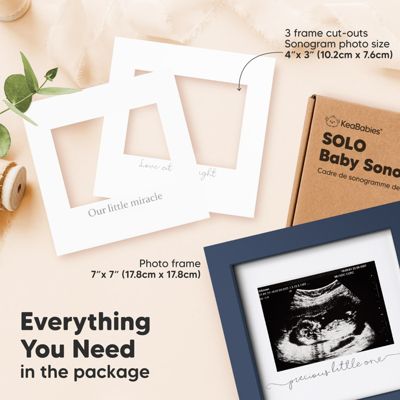 Solo Baby Sonogram Picture Frame, Modern Ultrasound Picture Frames, Pregnancy Announcements Sonogram Frame