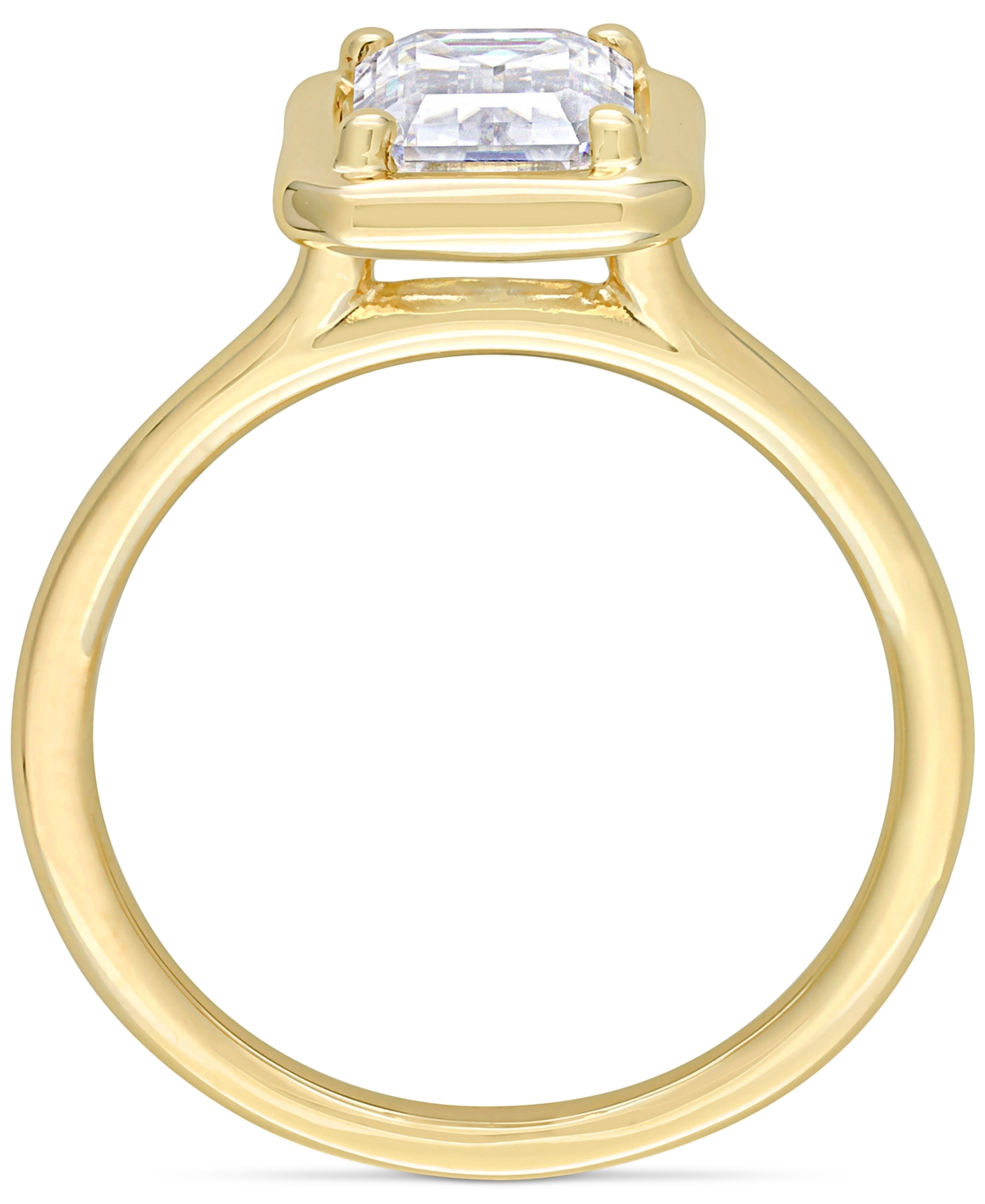 Bezel Ring (1-3/4 ct. t.w.) in 10k Gold - Moissanite