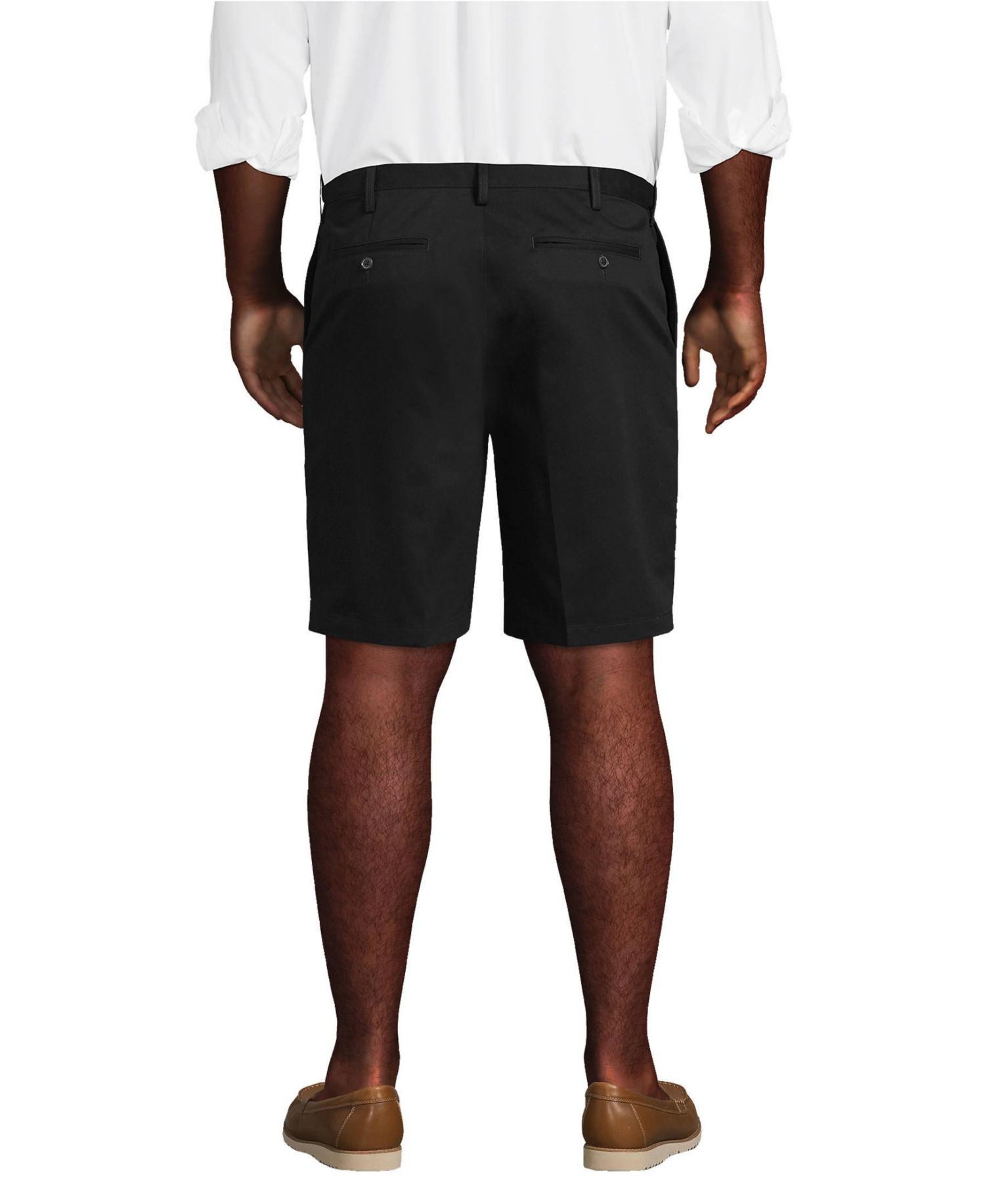 Men's No Iron 9" Comfort Waist Plain Front Chino Short