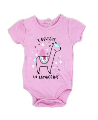 Baby Girls Lamacorn Bodysuit, Leggings, Socks and Headband, 4 Piece Set