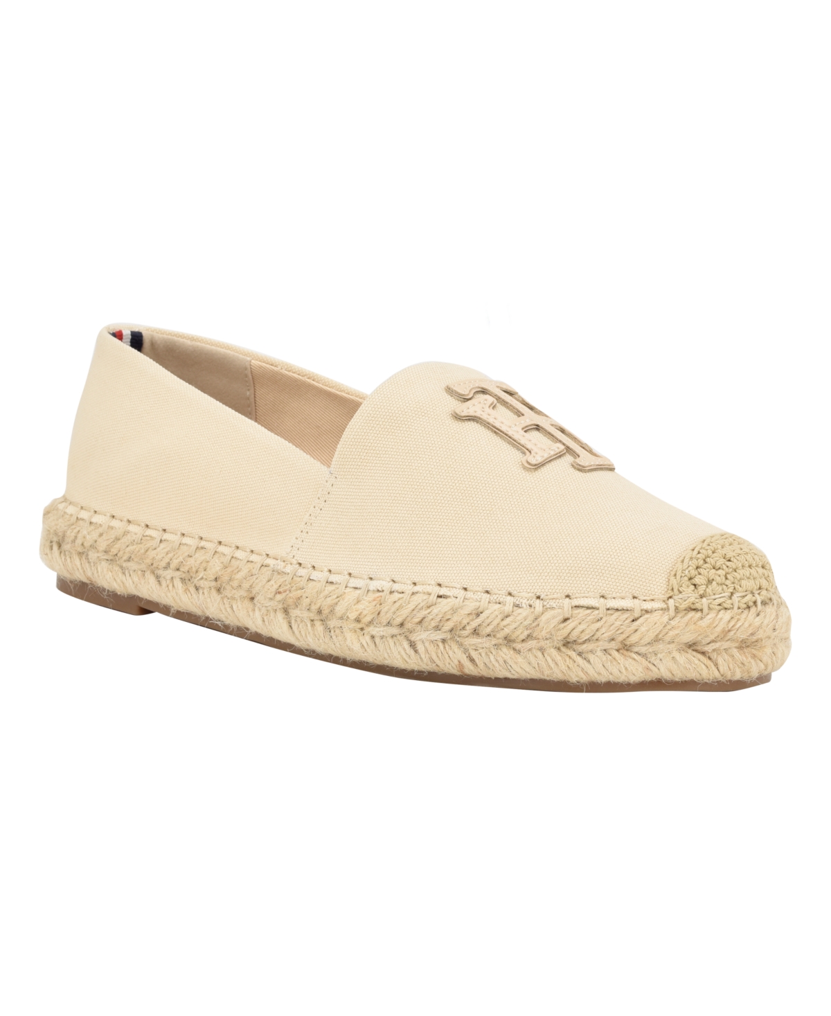 Shop Tommy Hilfiger Women's Peanni Flat Espadrille Closed Toe Shoes In Light Natural
