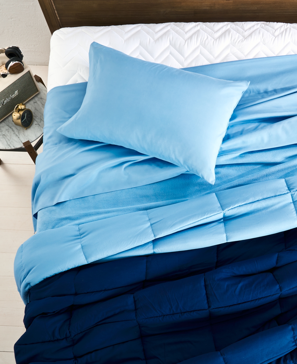 Home Design Lightweight Reversible Down Alternative Microfiber Comforter, Full/Queen, Exclusively at Macy's